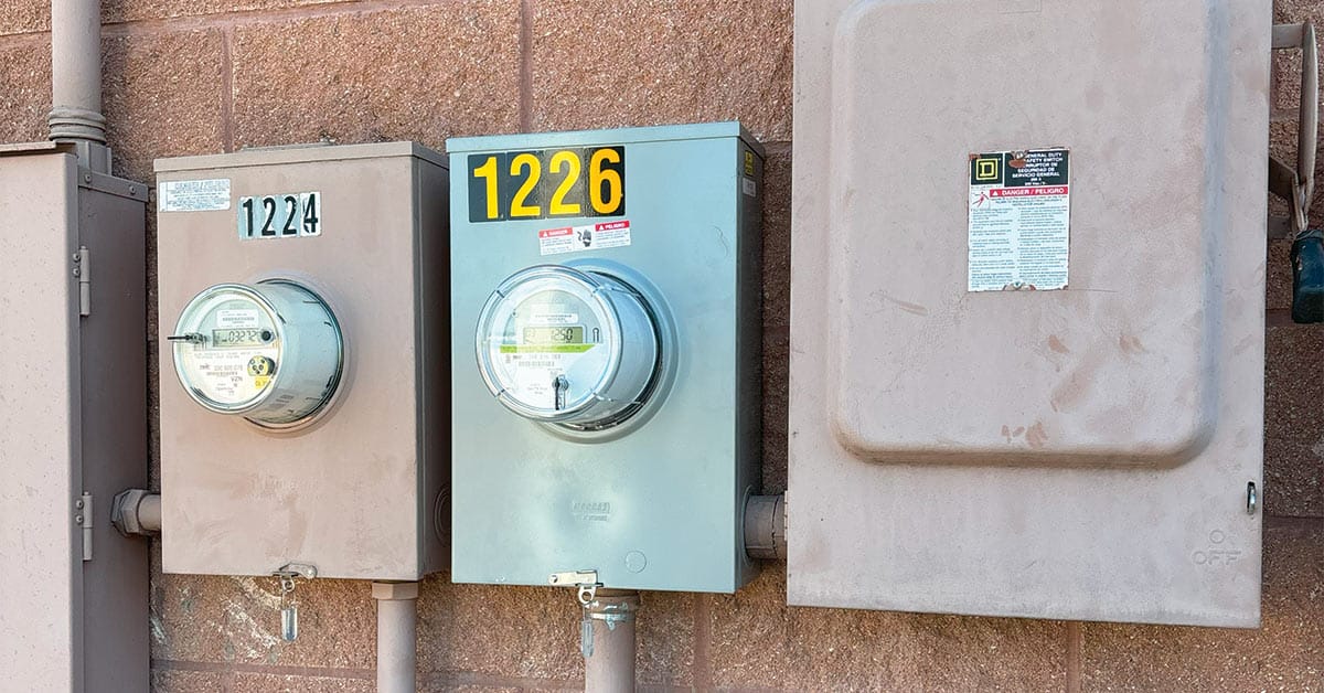 Three electrical panels